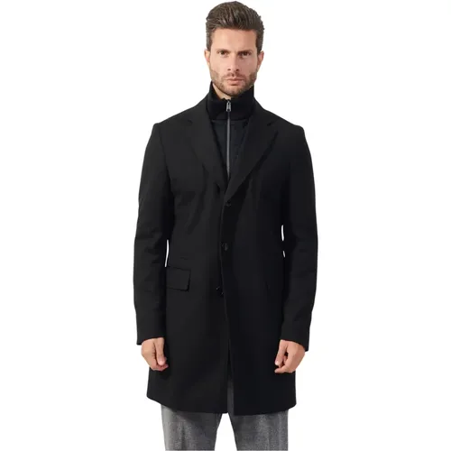 Slim Fit Wool Coat , male, Sizes: 3XL, L, S - Hugo Boss - Modalova