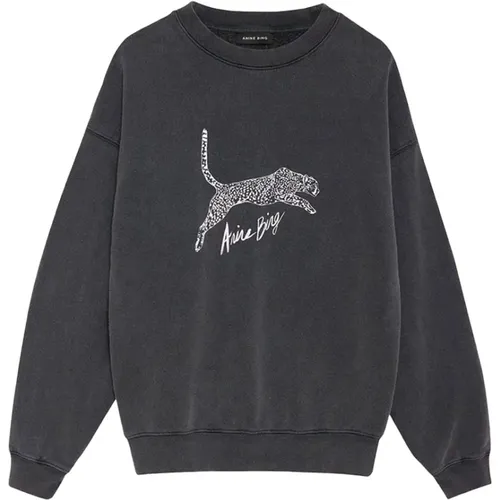 Spencer Spotted Leopard Sweatshirt , Damen, Größe: S - Anine Bing - Modalova