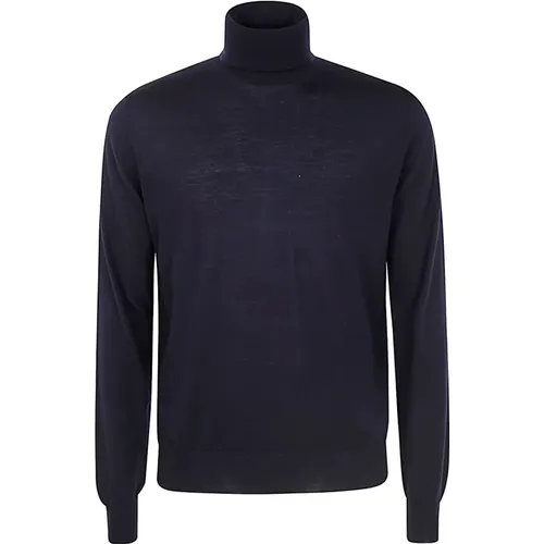 Blauer Merino Rollkragenpullover - Filippo De Laurentiis - Modalova