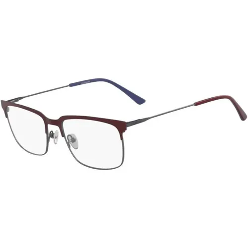 Bold Oxblood Frame Men`s Gles , male, Sizes: 55 MM - Calvin Klein - Modalova