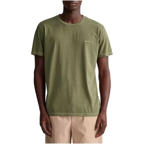 Sunfaded SS T-Shirt , male, Sizes: M, XL, 5XL, 2XL, S, L, 3XL - Gant - Modalova