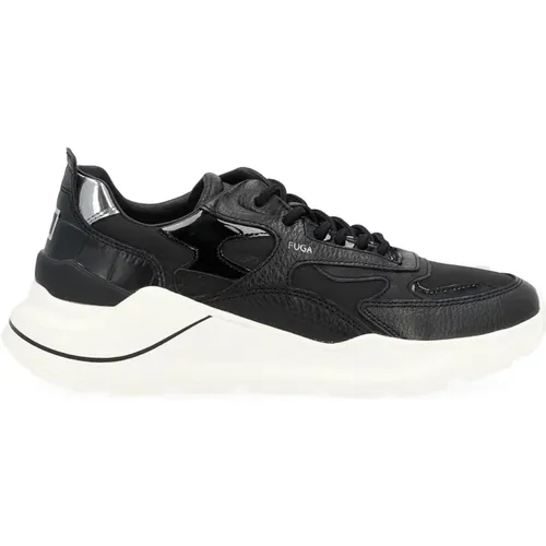 Schwarzer Leder- und Nylon-Sneaker Fuga Natural , Damen, Größe: 45 EU - D.A.T.E. - Modalova