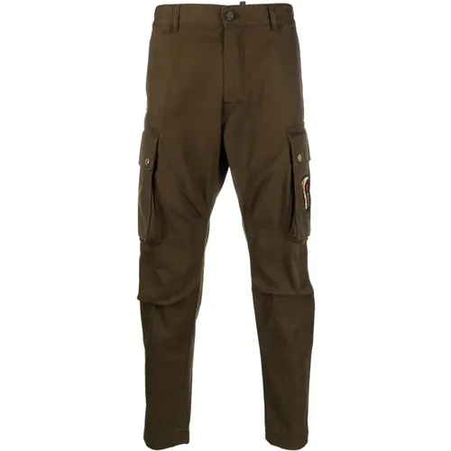 Slim Fit Cargo Hose , Herren, Größe: M - Dsquared2 - Modalova