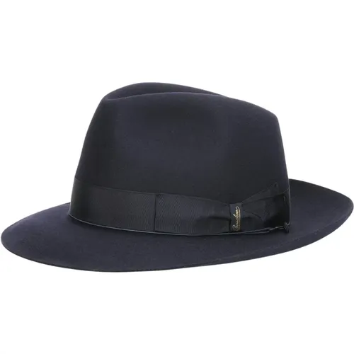 Gebürsteter Filz Mittelrand Hut , Herren, Größe: 59 CM - Borsalino - Modalova