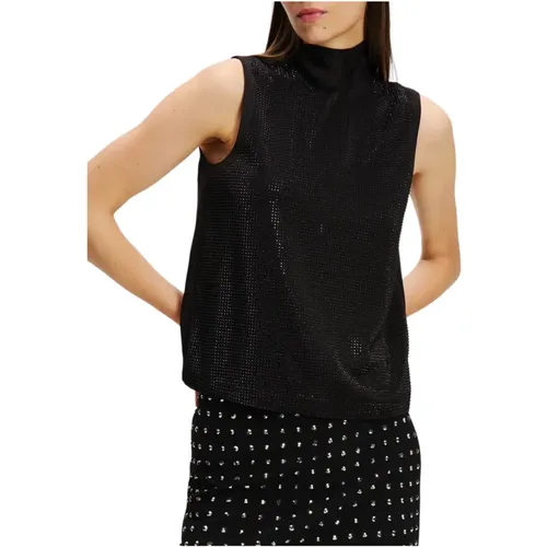 Top Strass-Abendtop 246w1608 , Damen, Größe: XS - Karl Lagerfeld - Modalova