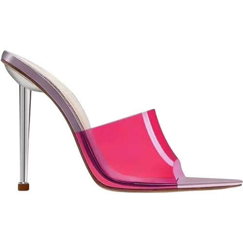 Rosa Mules mit Transparentem PVC-Riemen - Femme LA - Modalova