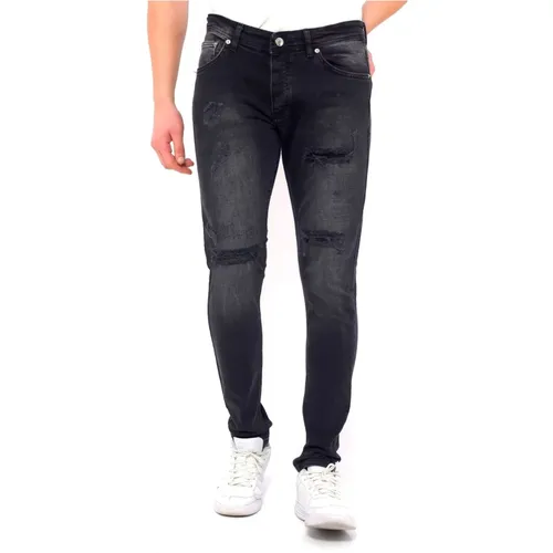 Jeans Ripped Herren Slim Fit Stretch - Dc-053 , Herren, Größe: W34 - True Rise - Modalova
