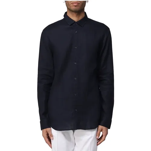 Linen Shirt Exchange , male, Sizes: 2XL - Emporio Armani - Modalova