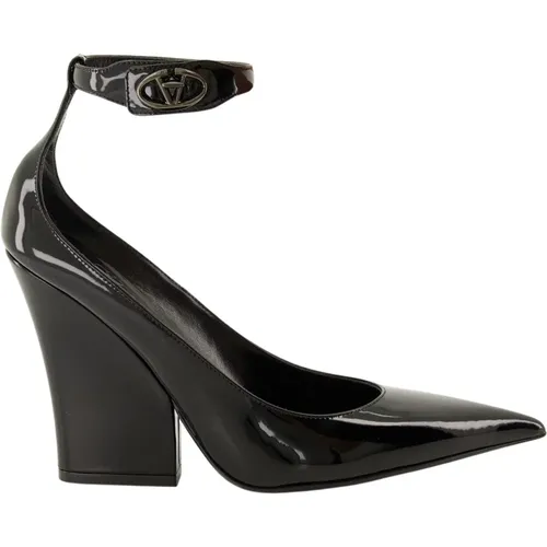 VLogo The Bold Leather Heels , female, Sizes: 5 1/2 UK, 3 UK, 4 UK, 6 UK, 7 UK - Valentino Garavani - Modalova