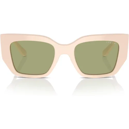 Geometric Irregular Sunglasses Green , female, Sizes: 51 MM - Vogue - Modalova