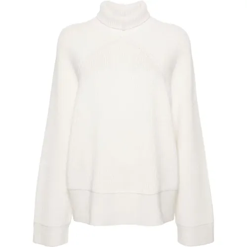 Weiße Bio-Baumwollpullover , Damen, Größe: S - TotêMe - Modalova