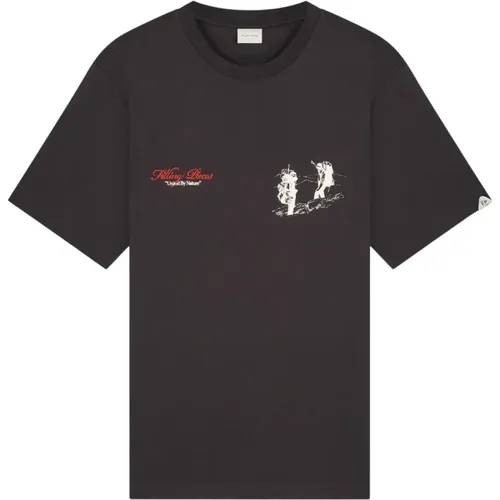 T-Shirt Vereint durch Natur Asphalt , Herren, Größe: 2XL - Filling Pieces - Modalova