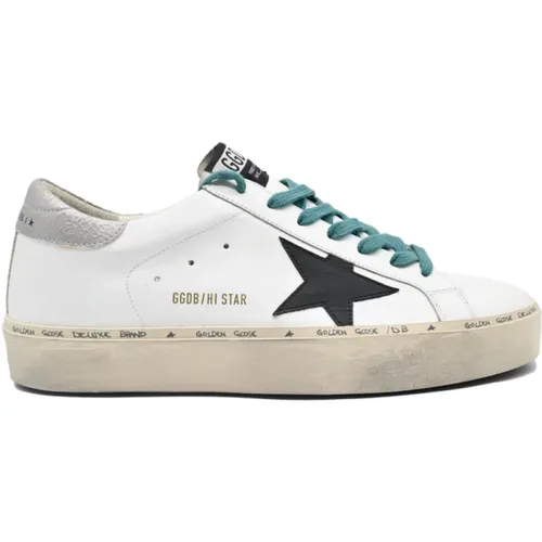 Black Silver Hi-Star Sneakers , male, Sizes: 9 UK - Golden Goose - Modalova