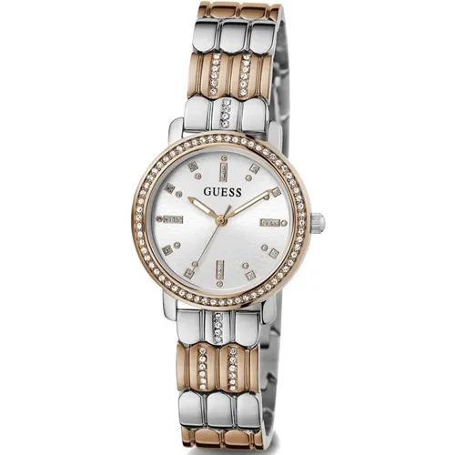 Hayley Rose Gold Silver Bracelet Watch , female, Sizes: ONE SIZE - Guess - Modalova