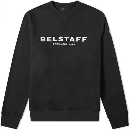 And White Sweatshirt with Unique Design , male, Sizes: L, XL - Belstaff - Modalova