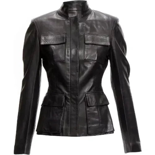 Pre-owned Leather outerwear , female, Sizes: 2XS - Gucci Vintage - Modalova