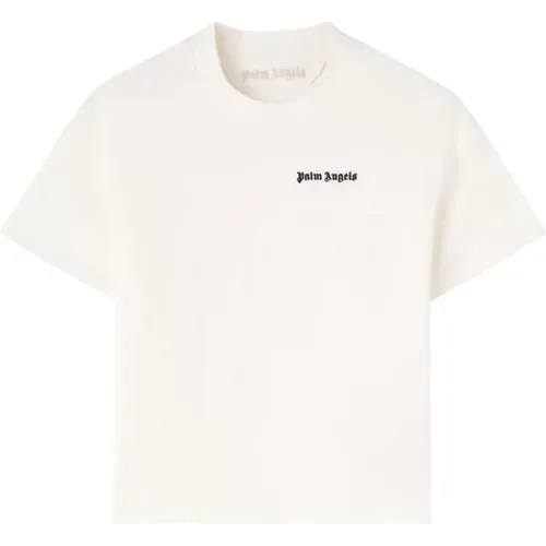 Besticktes Logo Crew Neck T-shirts - Palm Angels - Modalova