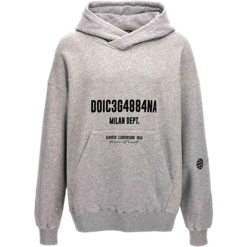 Oversized Italian Sweatshirt , male, Sizes: M - Dolce & Gabbana - Modalova