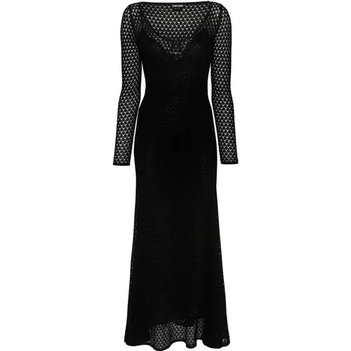 Schwarzes Häkel-Maxikleid Elegant - Tom Ford - Modalova