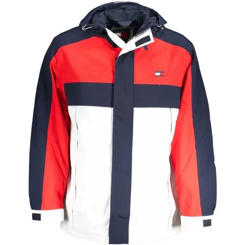 Blaue Kapuzenjacke mit mehreren Taschen - Tommy Hilfiger - Modalova