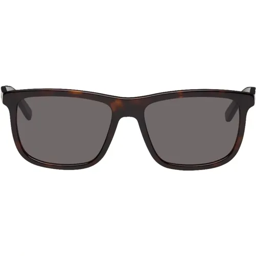 Klassische quadratische Sonnenbrille für Herren , Herren, Größe: 56 MM - Saint Laurent - Modalova