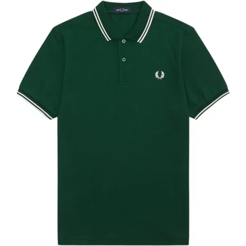 Men`s M3600 Twin Tipped Dark or Sky Blue Polo , male, Sizes: S, 2XL - Fred Perry - Modalova