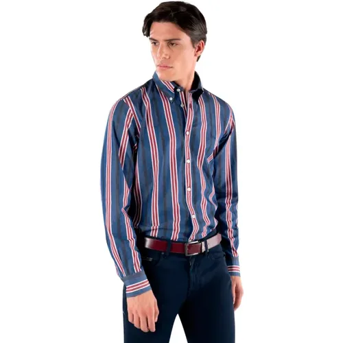 Striped Prism Shirt for Men , male, Sizes: M, XL - Harmont & Blaine - Modalova