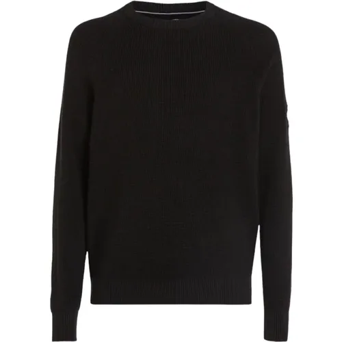 Oversized Cotton Ribbed Jumper , male, Sizes: L, 2XL, XL - Calvin Klein Jeans - Modalova