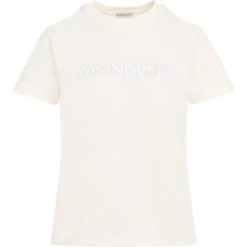 Neutral T-Shirt for Women , female, Sizes: XS, S - Moncler - Modalova