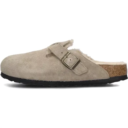 Taupe Wildleder Klassische Clogs , Damen, Größe: 37 EU - Birkenstock - Modalova