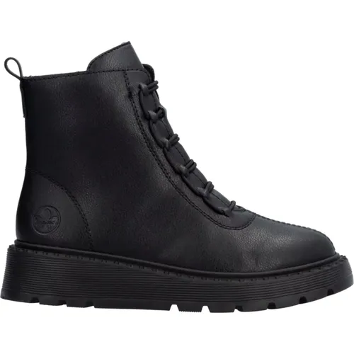 Schwarze Lässige Damen Ankle Boots , Damen, Größe: 38 EU - Rieker - Modalova