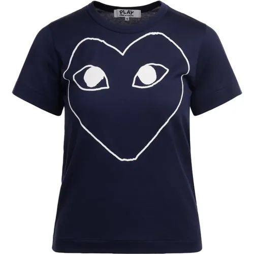 Heart T-Shirt by , female, Sizes: M, S - Comme des Garçons Play - Modalova