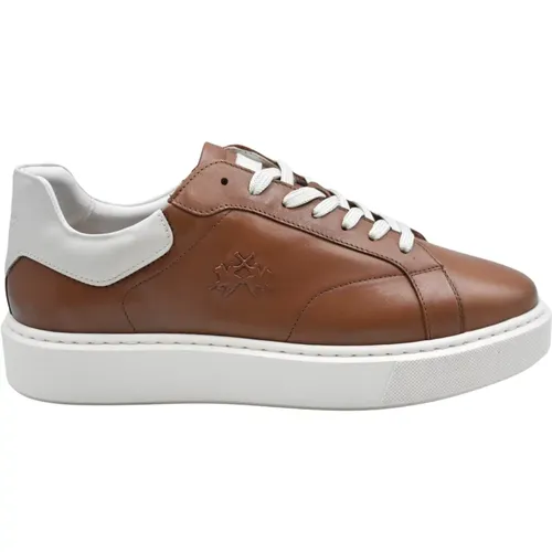 Leather Flat Shoes , male, Sizes: 8 UK, 7 UK, 11 UK, 6 UK, 10 UK - LA MARTINA - Modalova