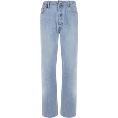 High-Waisted Cropped Jeans in Denim , female, Sizes: W28 - Re/Done - Modalova