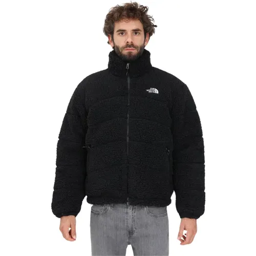 Schwarze Teddy-Stoffjacke mit Ikonischem Logo - The North Face - Modalova