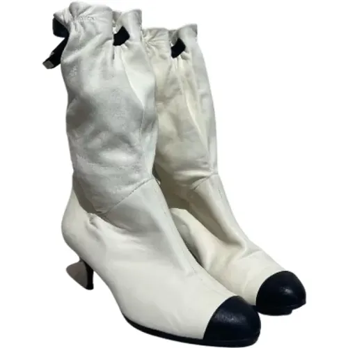 Pre-owned Leather boots , female, Sizes: 6 1/2 UK - Chanel Vintage - Modalova