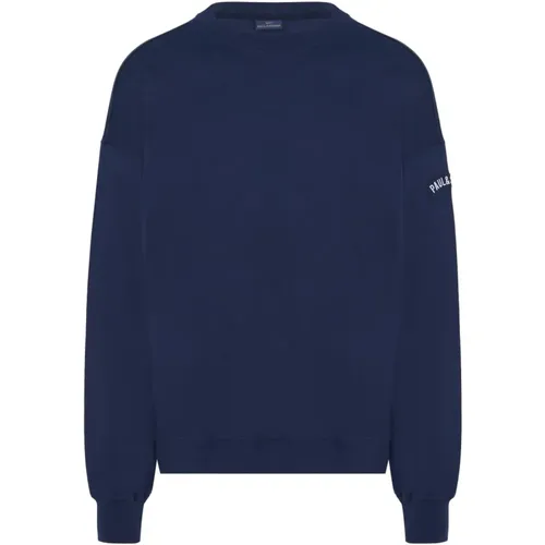 Paul Shark 90S FIT Cotton Sweatshirt Size: M, colour: Navy , male, Sizes: M, L - PAUL & SHARK - Modalova