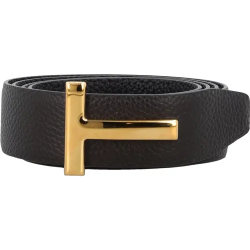 Small Grain Leather Icon Belt , male, Sizes: 100 CM, 95 CM, 105 CM, 90 CM - Tom Ford - Modalova