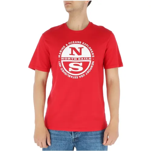 Print Short Sleeve T-Shirt , male, Sizes: M, L, 2XL - North Sails - Modalova