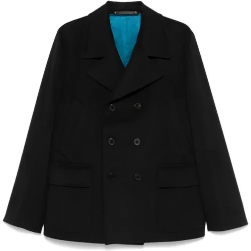 Classic Navy Double-Breasted Coat , male, Sizes: L, 3XL, 2XL, M, XL - PS By Paul Smith - Modalova