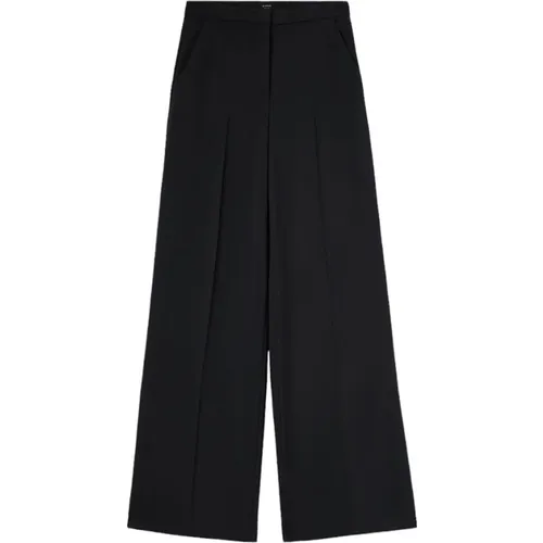 Crepe Stre Stil Schwarze Hose PINKO - pinko - Modalova