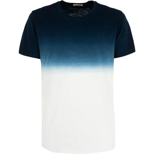 Herren Blaues T-Shirt Outlet Preis - CASHMERE COMPANY - Modalova