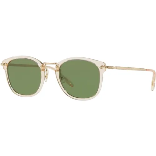 Buff/Green Sunglasses Op-506 SUN , male, Sizes: 49 MM - Oliver Peoples - Modalova