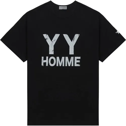 Logo-Print Cotton T-Shirt , male, Sizes: L - Yohji Yamamoto - Modalova