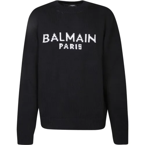 Knitwear Long Sleeve Sweater , male, Sizes: L, M, S - Balmain - Modalova