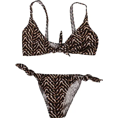 Romy Printed Bikini Set , female, Sizes: L, M - Feel me Fab - Modalova