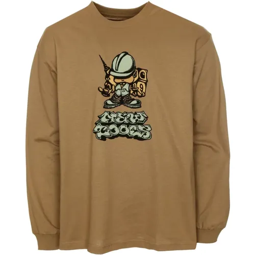 Drill Boy Langarm Grafik T-Shirt , Herren, Größe: L - Carhartt WIP - Modalova