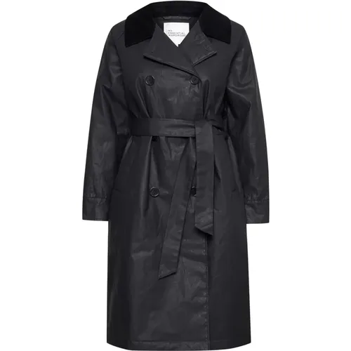 Schwarzer Trenchcoat mit Eleganten Knöpfen - My Essential Wardrobe - Modalova