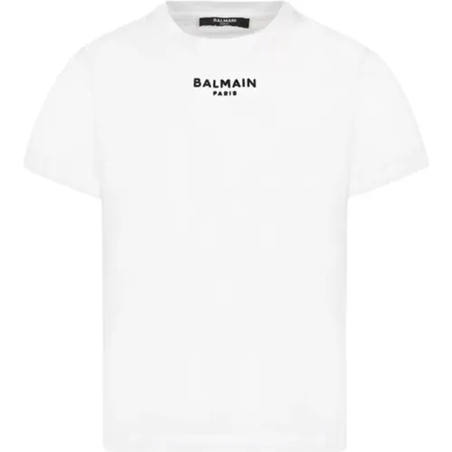 Kinder Kurzarm Bedrucktes T-Shirt - Balmain - Modalova