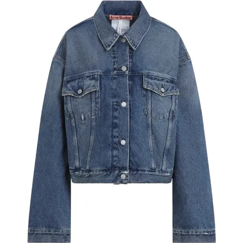 Mid Denim Jacket , Damen, Größe: 3XS - Acne Studios - Modalova